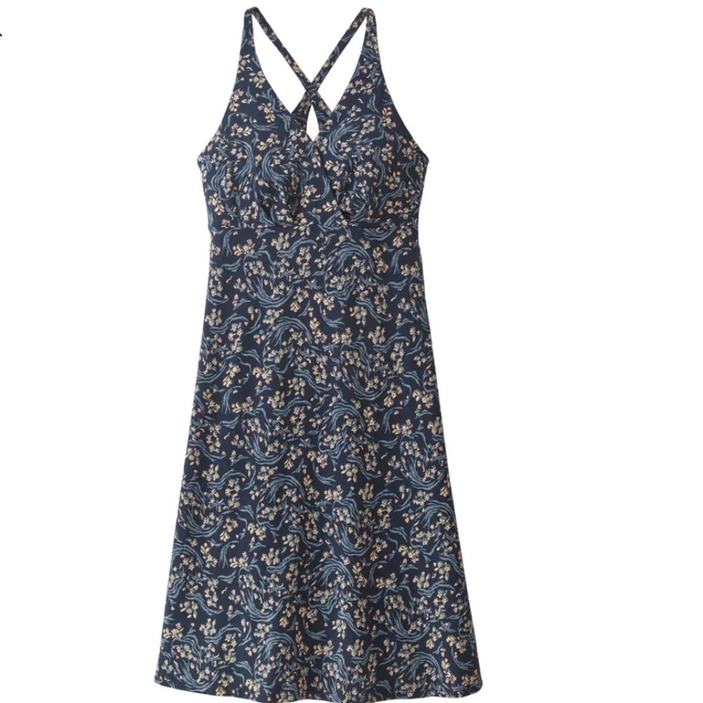 Patagonia Women’s Amber Dawn Dress Hillside Trails Navy XS